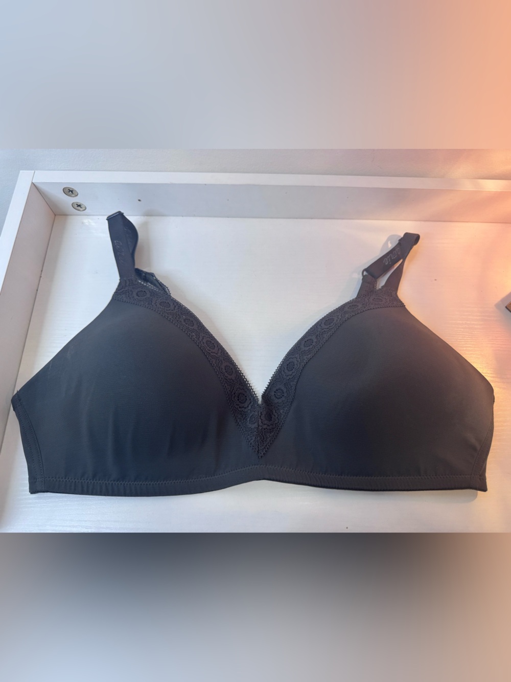 aerie Black Lace-Trim T-Shirt Bra